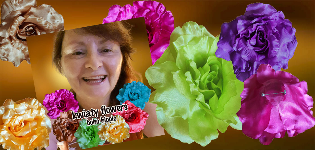 Broszki Kwiaty,Brooches Colorful Flowers