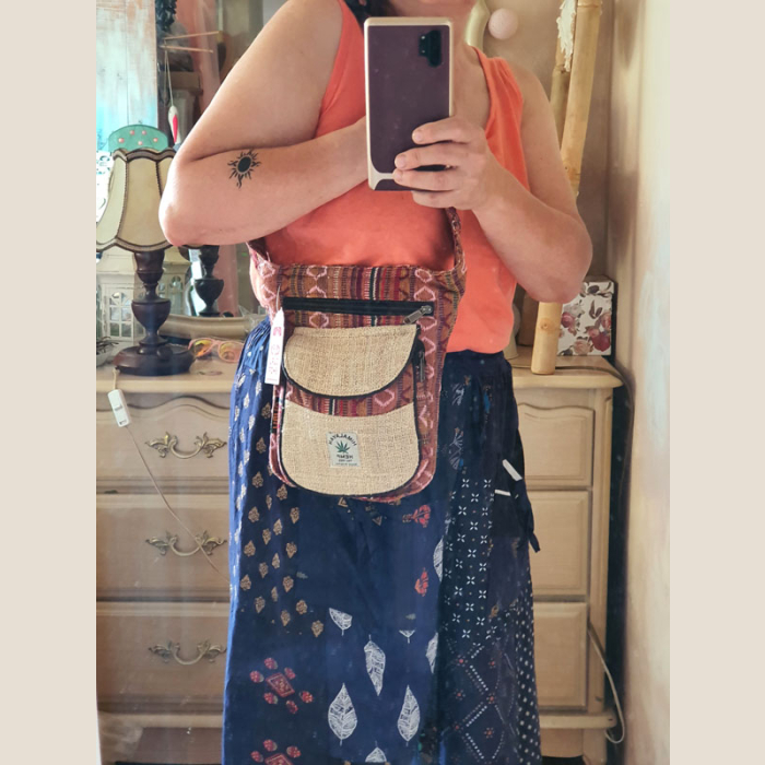 nerka konopie bawełna, waist bag.