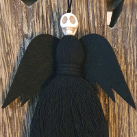 makrama czarny anioł, black angel.