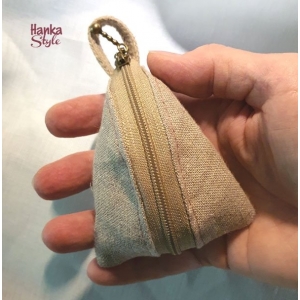 Mikro Bag Lniana Natura z Beżem
