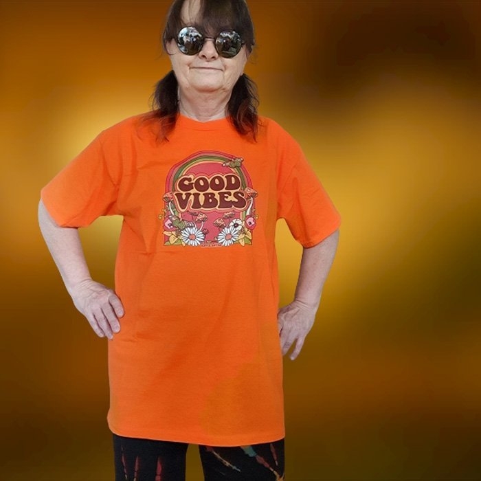 Koszulka Bawełniana Good Vibes Orange L