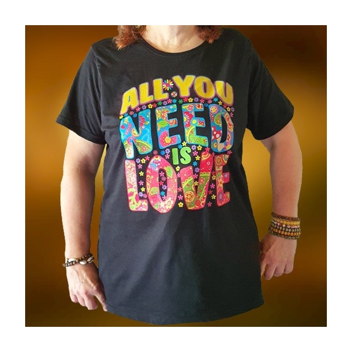 Koszulka Bawełniana Czarna All You Need is Love XXL od Bayba Hit