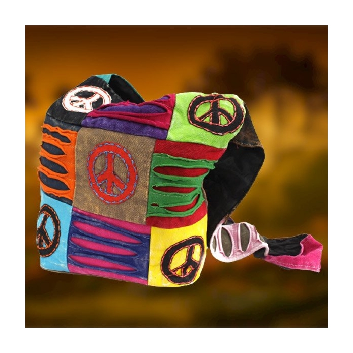 torebka hipisowska pacyfa, hippie peace sign bag.