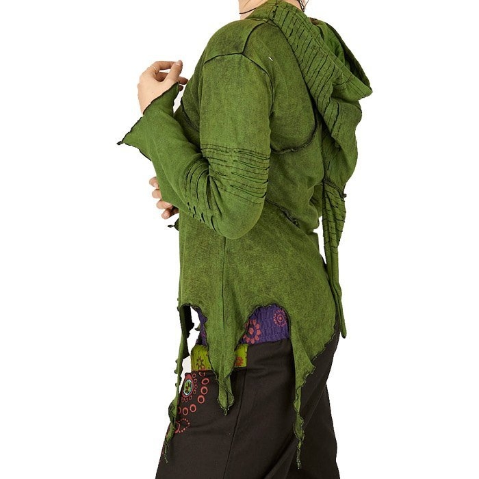 Bluza Elf Rozpinana z Długim Kapturem Zielona Bluza Pixie L/XL