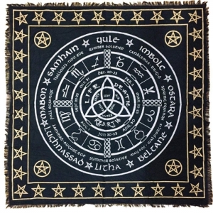 Obrus Kalendarz Czarownic Zodiak Pantagramy